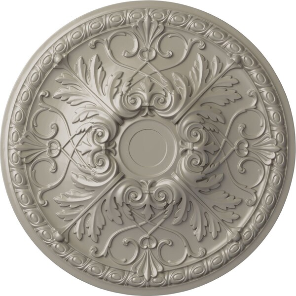 Ekena Millwork Tristan Ceiling Medallion (Fits Canopies up to 6 1/4"), Hnd-Painted Pearl White, 32 3/8"OD x 3 1/2"P CM32TNPWS - main